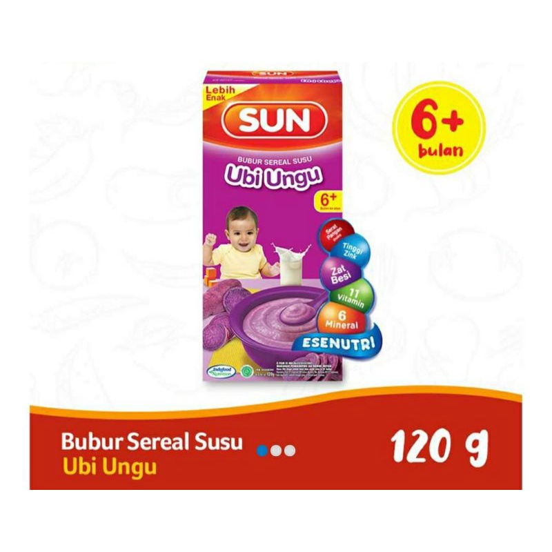 Sun Bubur Sereal Susu Ubi Ungu 120G (EXP 2024)