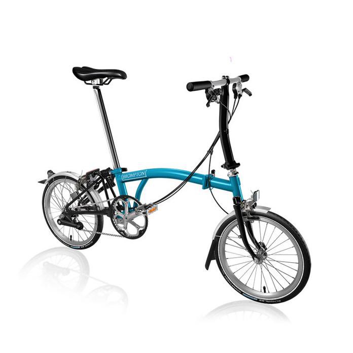 Sepeda Lipat Brompton S6L Blue Lagoon Original - Brompton S6L 6 Speed