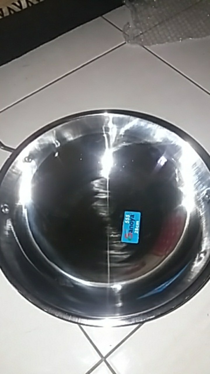 Wajan Stainless Steel 28 Cm Tebal Premium