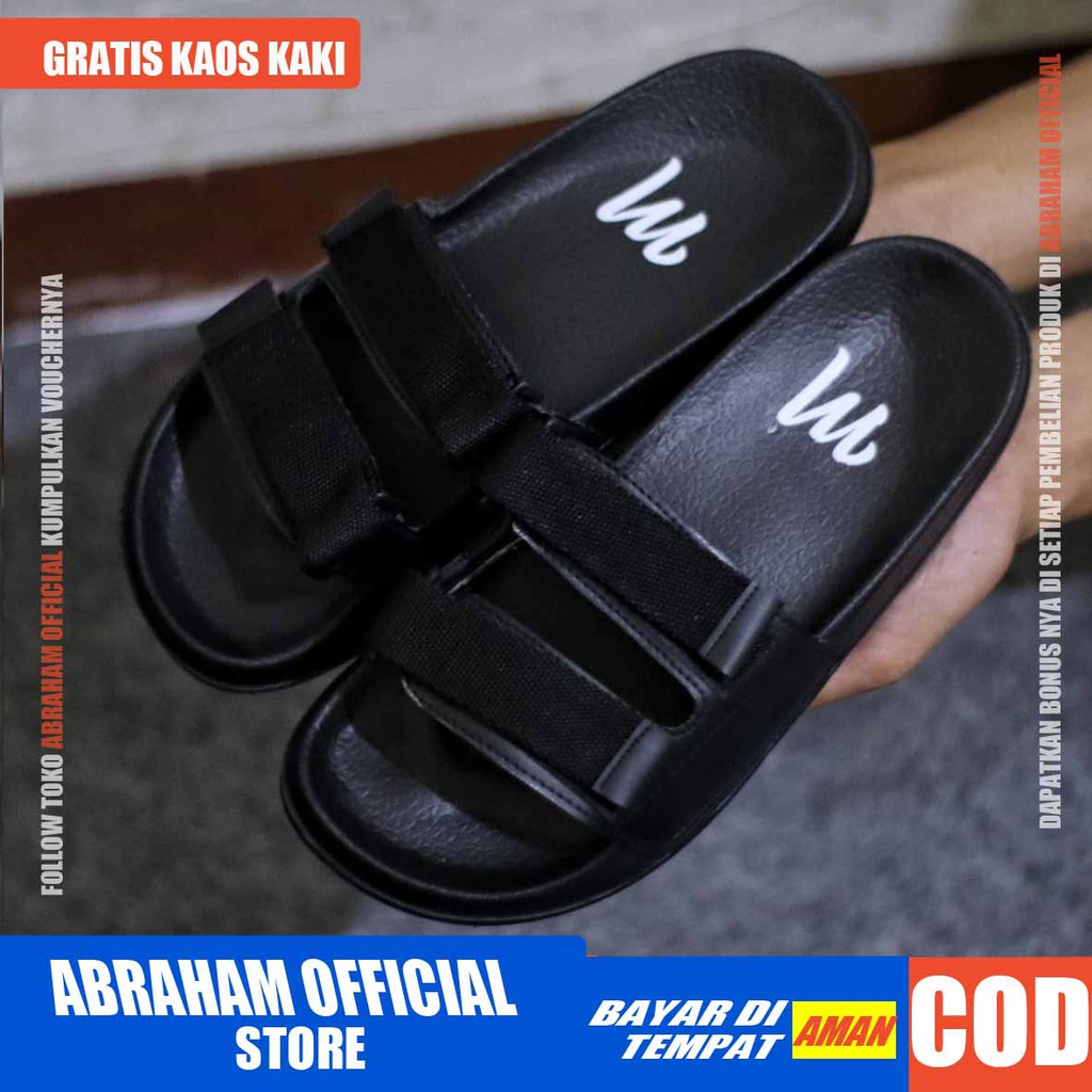 ABRHM x SINOD Sandal Slide Pria Sandal Slop Pria Keren Sandal Selop Cowok / Cowo Kekinian Original