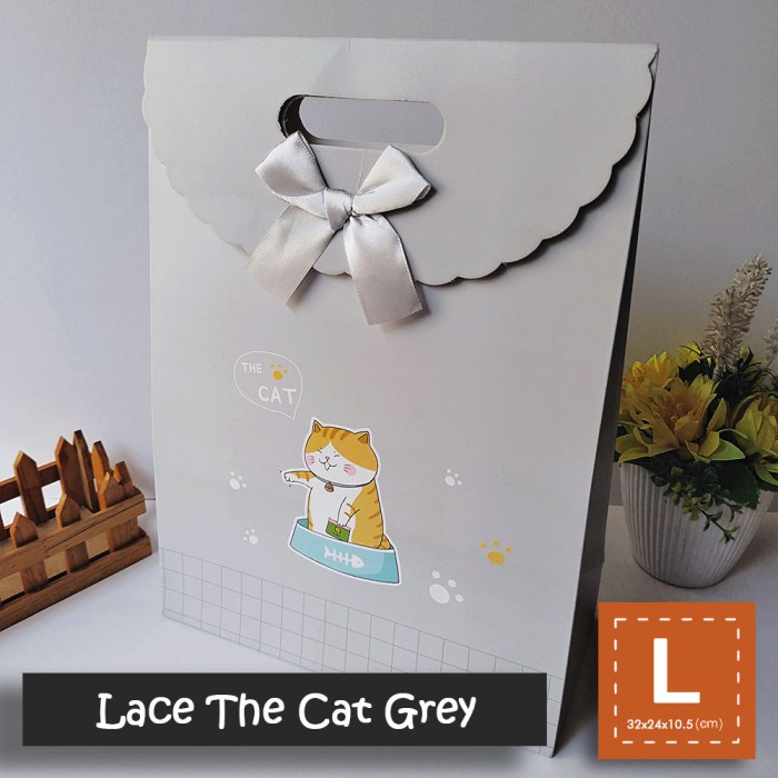 

Paper Bag Motif Ukuran L / Tas Kertas Kado - SAY HELLO & THE CAT