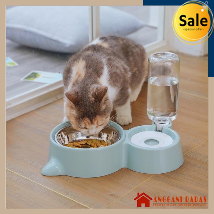 Wadah Makan Kucing Tempat Makanan Kucing Anjing Feeding Dishes Dispenser 500ml