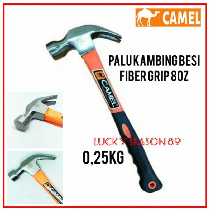 Palu Kambing Camel 08oz Gagang Fiber/Palu Martil Claw Hammer Bagus