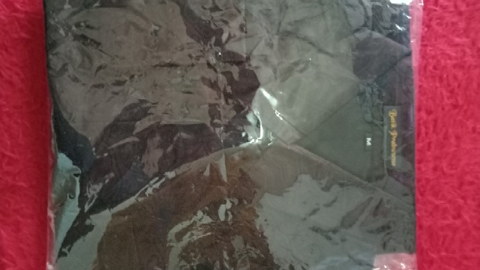 Rakabela Kemeja Batik Pria Lengan Panjang Slimfit Katun Printing Hem Baju Seragam Kerja Modern