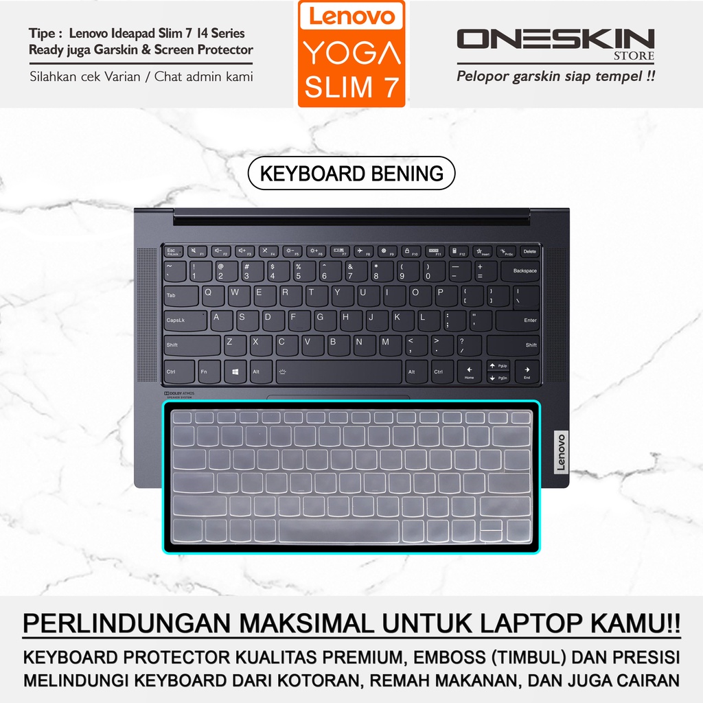 Garskin Stiker Laptop Lenovo Yoga Slim 7 7i 14 15 14ARE 14IIL 14ITL 15IIL 15IMH 15ITL Skin Full Body