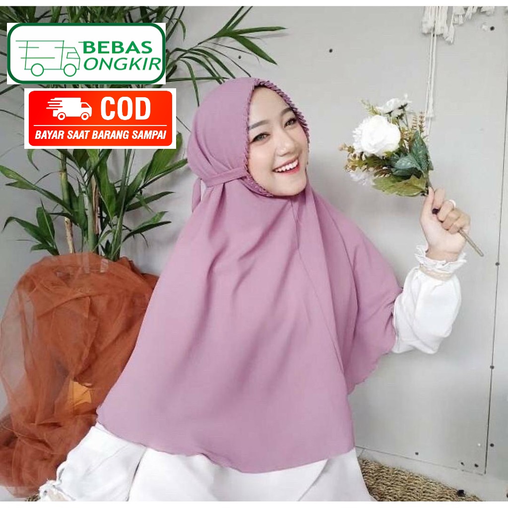 Jilbab Instan Bergo Sarah Diamond - Bergo Tali Lipit