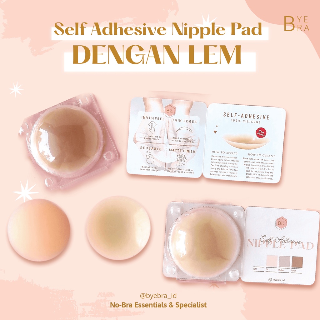 Jual Bye Bra NIPPLE PAD Self adhesive nipple pad/ nipple pad dengan lem Byebra Shopee Indonesia