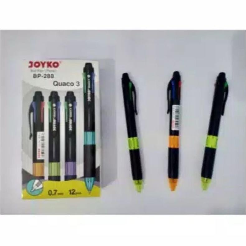 

Pulpen 4 Warna Joyko Quaco 3 BP-288 (LUSIN)