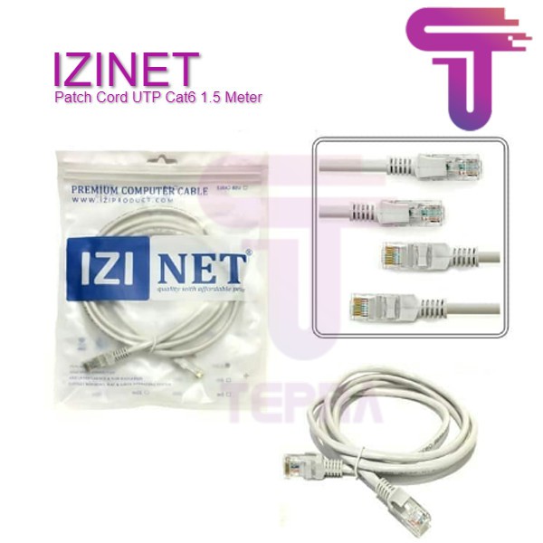 Kabel Patch Cord IZINET UTP Cat6 1.5 Meter