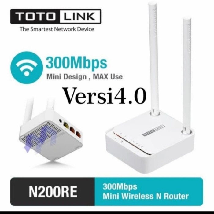 TOTOLINK Router Wireless N Mini 300Mbps - TOTOLINK N200RE v4 - N200RE V4