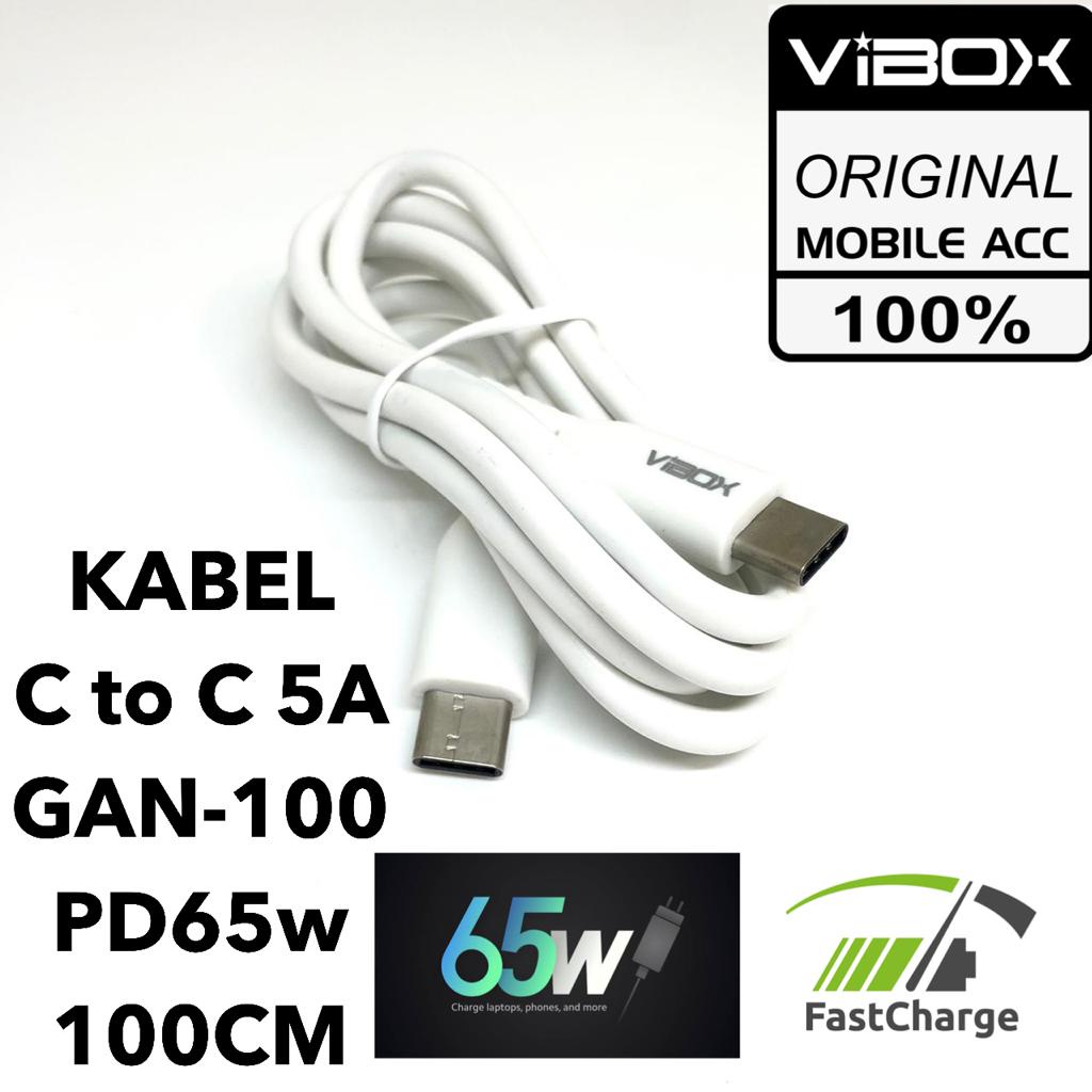 PROMO 1 TOPLES kabel Vibox C to C 5A GAN-100 PD65w 100CM fast charging isi 30pcs BY SULTAN