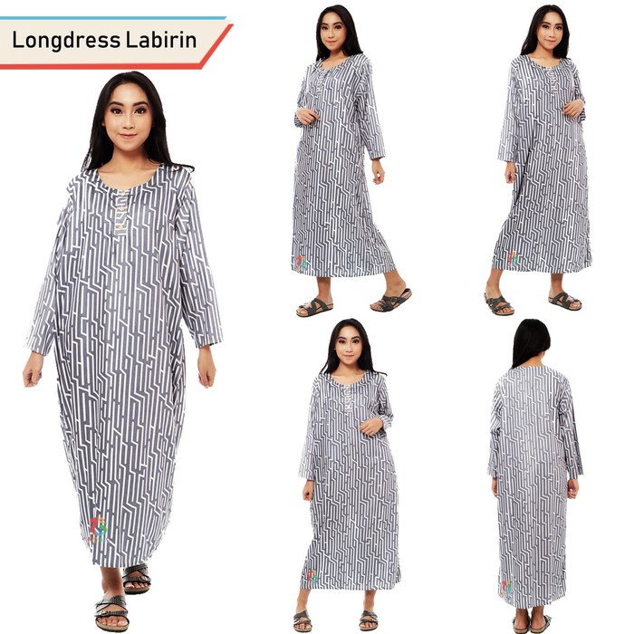 Daster Premium Longdress Labirin/Daster Premium Lengan Panjang/Busui/Daster Premium Murah/Baju