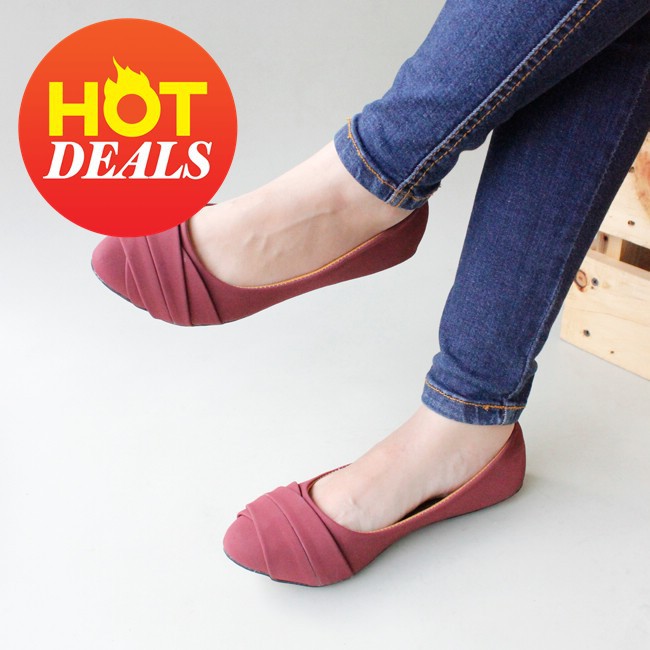 PALING MURAH SEPATU FLAT SHOES FLATSHOES GRATICA AW42 PURPLE