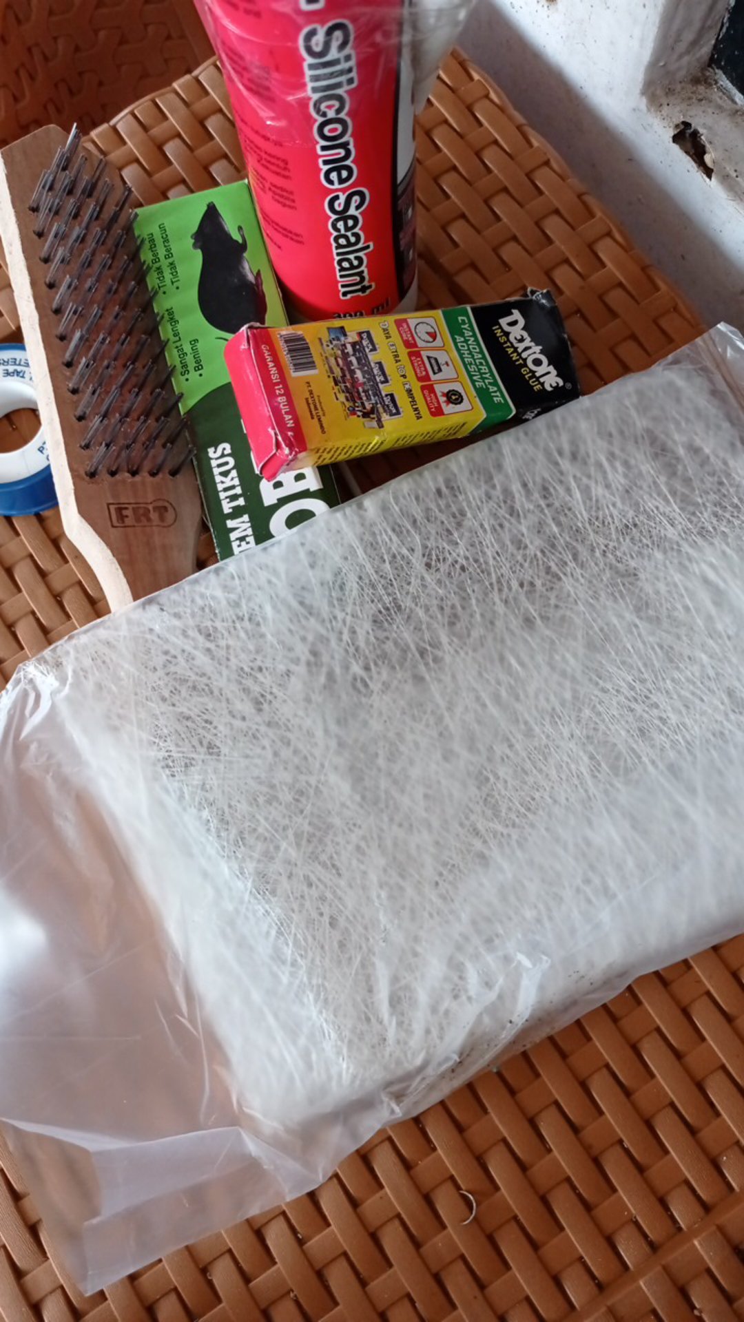 Mg Serat Fiber/kain Kasa Penambal Bocor / Aquaproof Fiberglass Mat