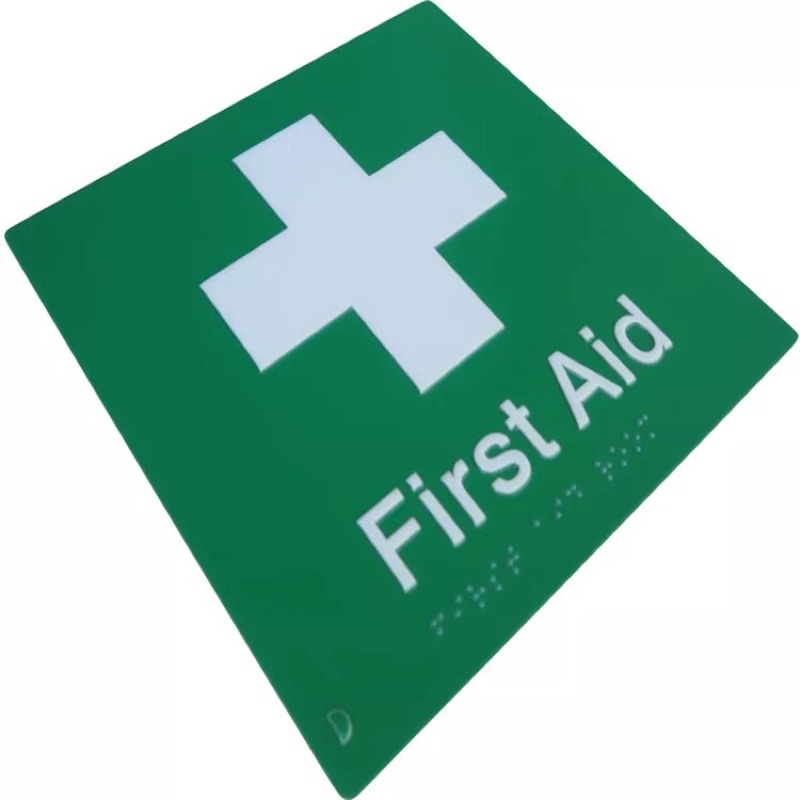 

Braille tuna netra first aid keselamatan safety stiker timbul