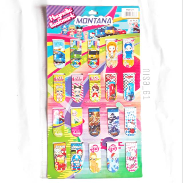 

20pcs Pembatas Buku Magnet Bookmark Magnet Pembatas