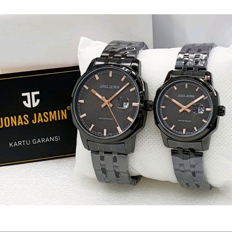 (Cod) Jam Tangan Couple Analog Jonas Jasmin JJ3103 Rantai Pasangan / Fashion Couple