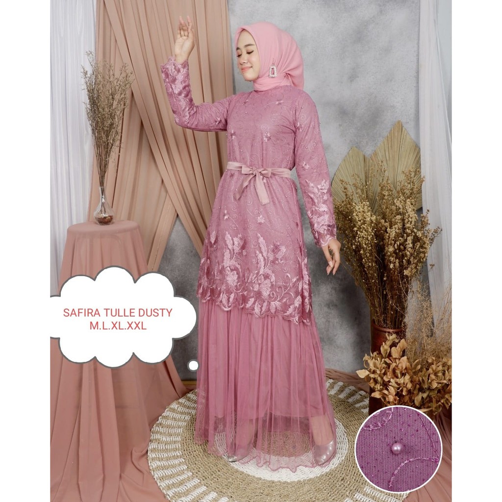 [ BEST SELLER ] Gamis Safira mix Brukat JUMBO XXXXXXL / BAJU DEWASA MURAH TERBARU 2022 / Gamis Kondangan / Gamis Bridesmaid