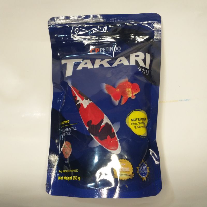 takari pakan hias 250 gram/takari pakan ikan emas/pakan ikan takari/ikan koi/pakan ikan aquarium