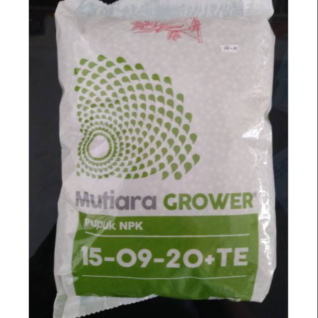 Pupuk NPK mutiara Grower 15-09-20+TE