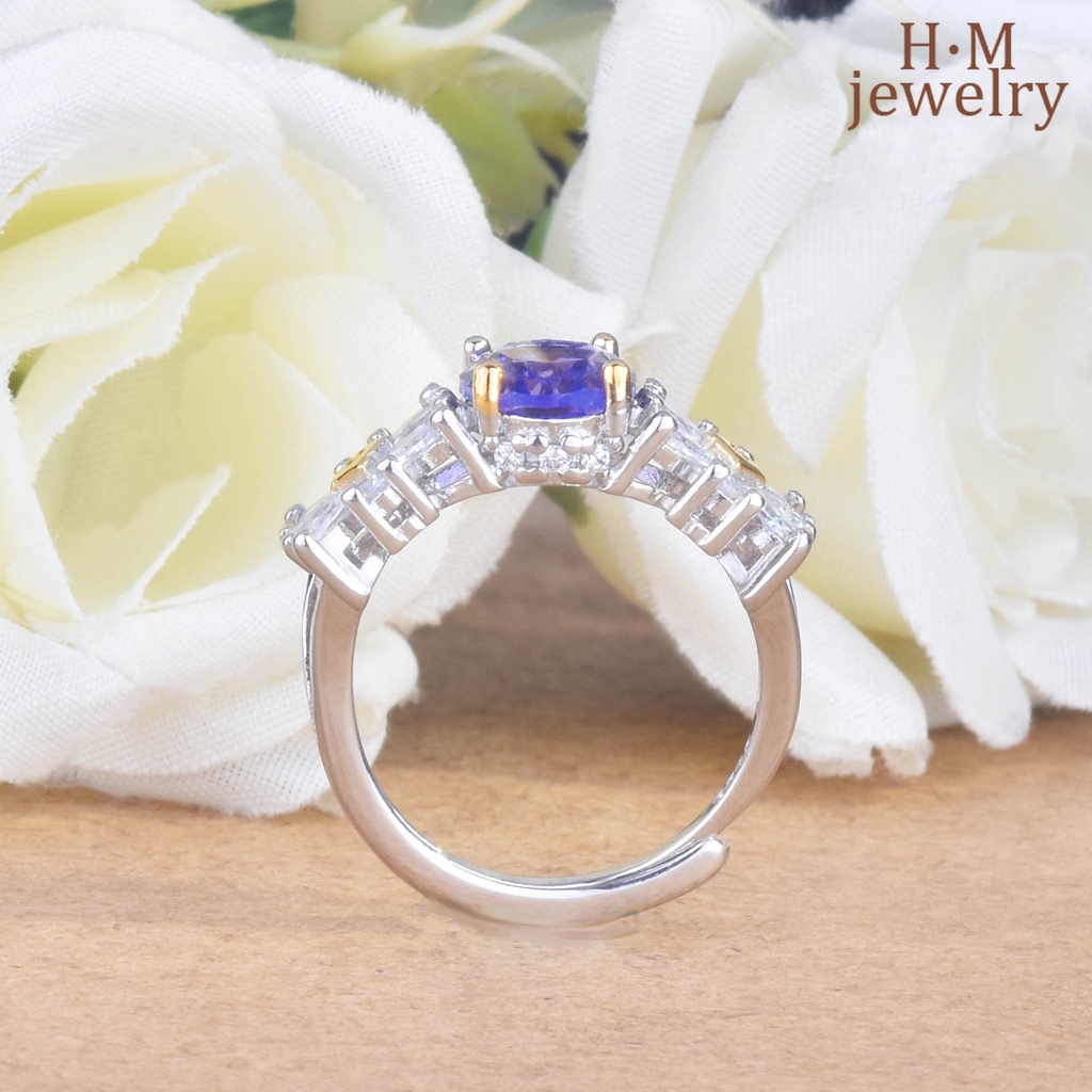 Cincin Desain Daisy Amethyst Natural