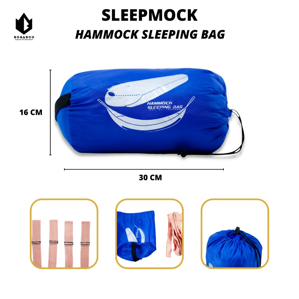 Sleepmock Sleeping Bag Hammock Size 270 x 150 cm - Ayunan Gantung 2 in 1