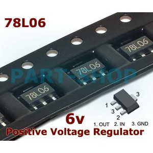 IC 78L06 SMD 7806 0.1A  6V Positive Voltage Regulator SOT89