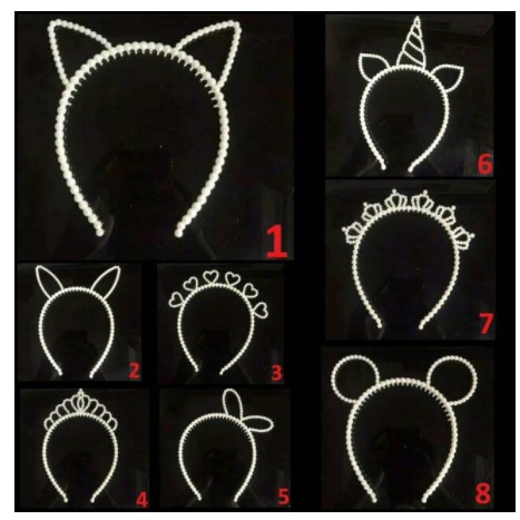 BANDO MUTIARA WANITA Bando Rambut Bentuk mutiara korea fashion