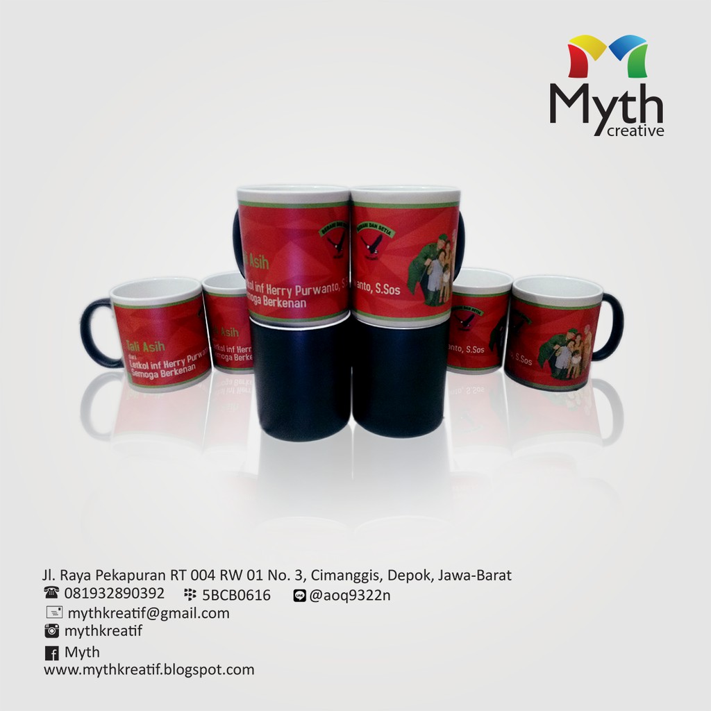 Sablon Mug Bunglon 1 Lusin