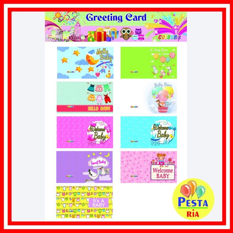 

90 pc + AMPLOP TERMURAH kartu ucapan selamat kado ulang tahun ultah greeting card BAYI BABY