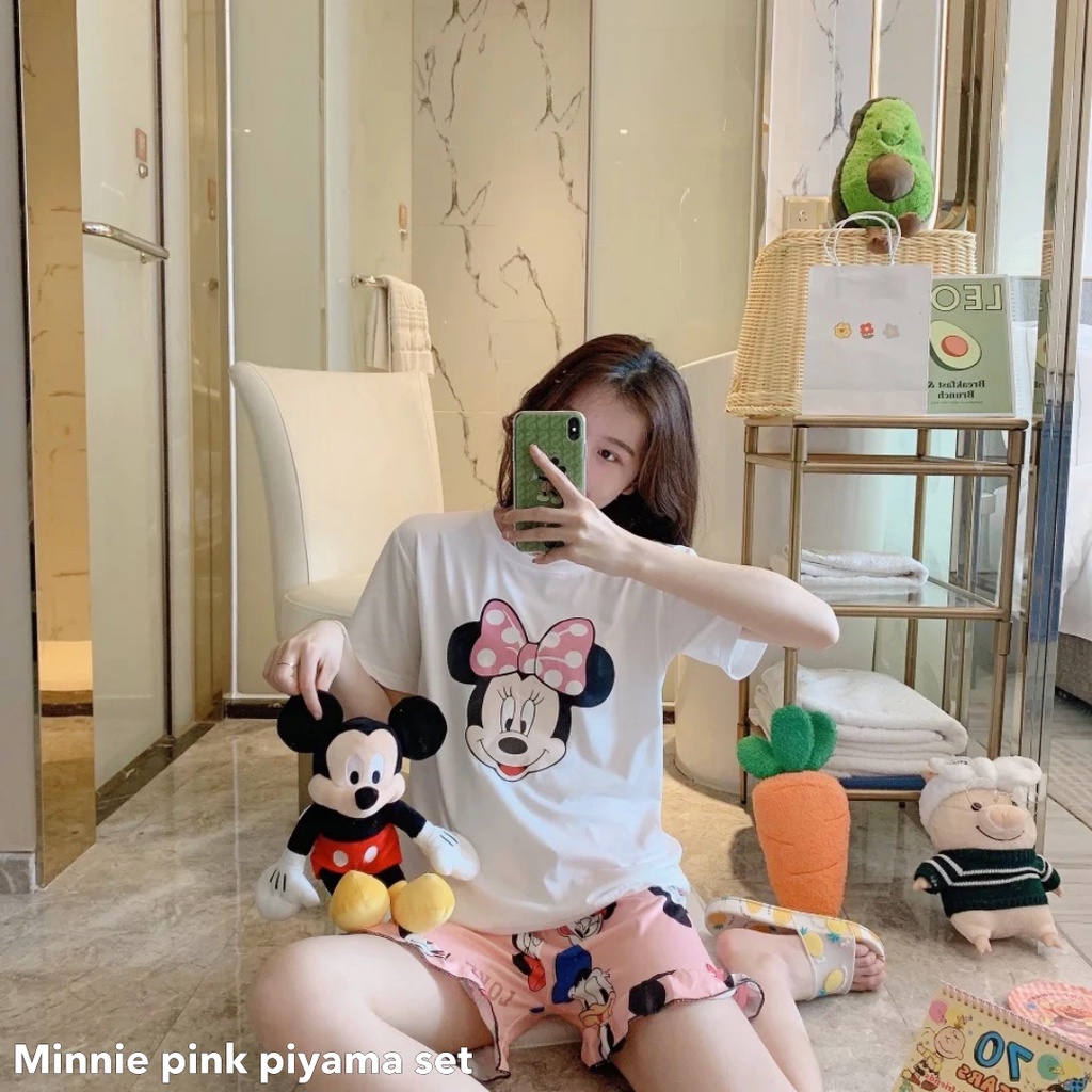 Minnie pink piyama set -Thejanclothes