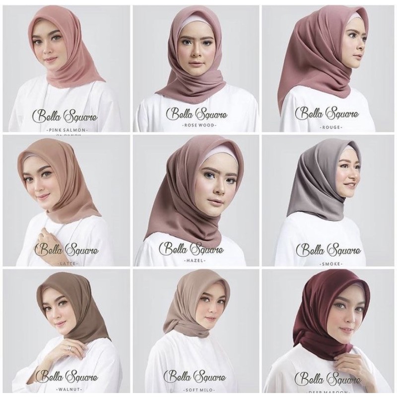 [READY STOCK] PROMO BELLA SQUARE MURAH | 70 PILIHAN WARNA HIJAB POLYCOTTON, TEGAK DIDAHI