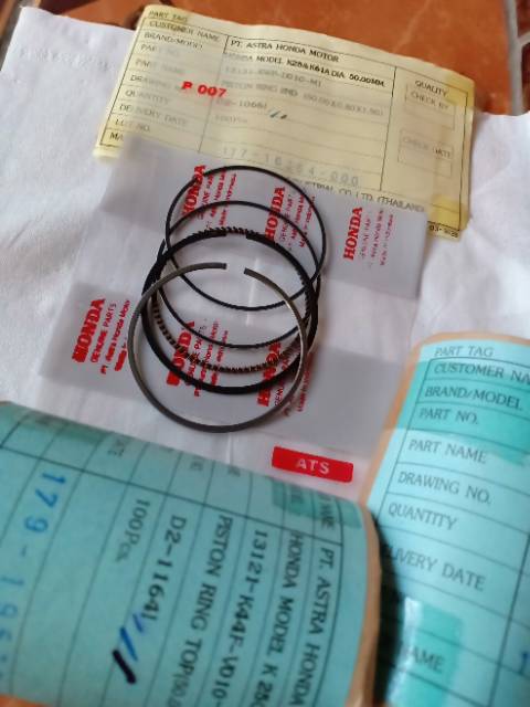 Ring piston seher seker cincin torak beat esp beat eco bit stater halus std original asli riken-1