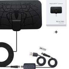 ☏ Spider Original Antena TV TFL-D146 + Booster Signal 4K TV Anten FullHD Digital Analog 4K High Gain