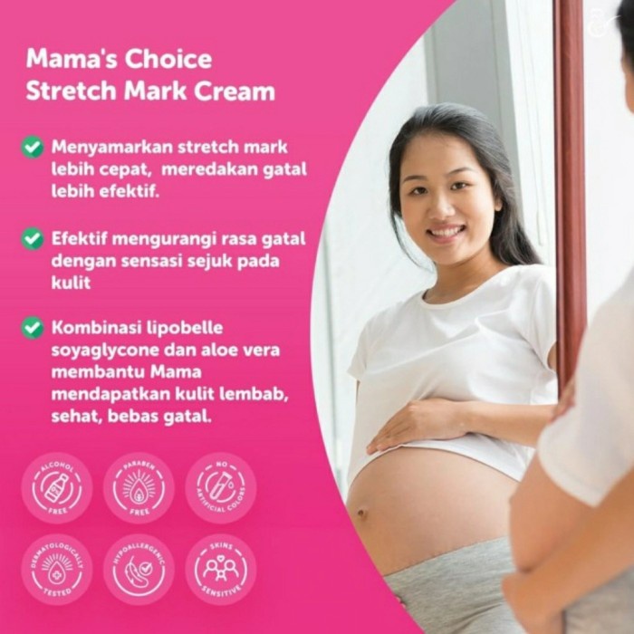 MAMA'S CHOICE Natural Stretch Mark Cream Krim Anti Stretchmark Alami