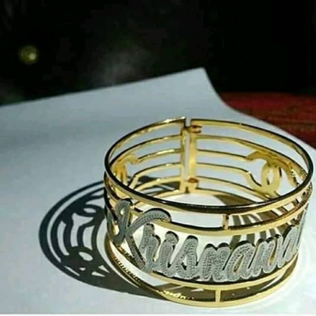 gelang bernama kuningan berlapis emas