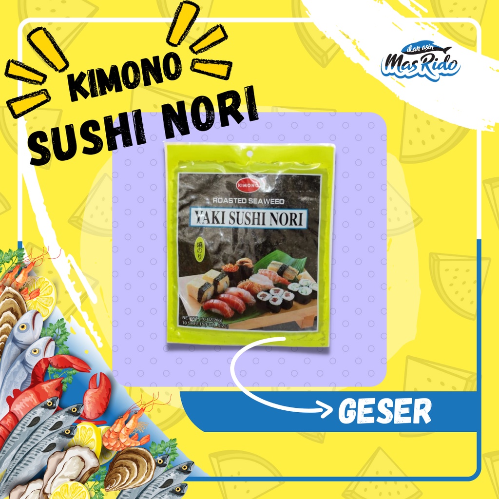

Kimono Yaki Sushi Nori Rumput Laut Lembaran Untuk Sushi Isi 10 Lembar