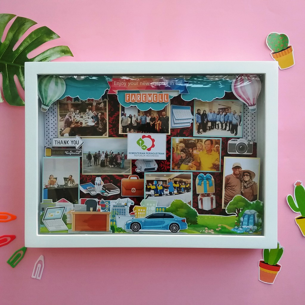 

scrapframe Custome Paket 2 / Ukuran 28x38x5cm / Bebas request konsep