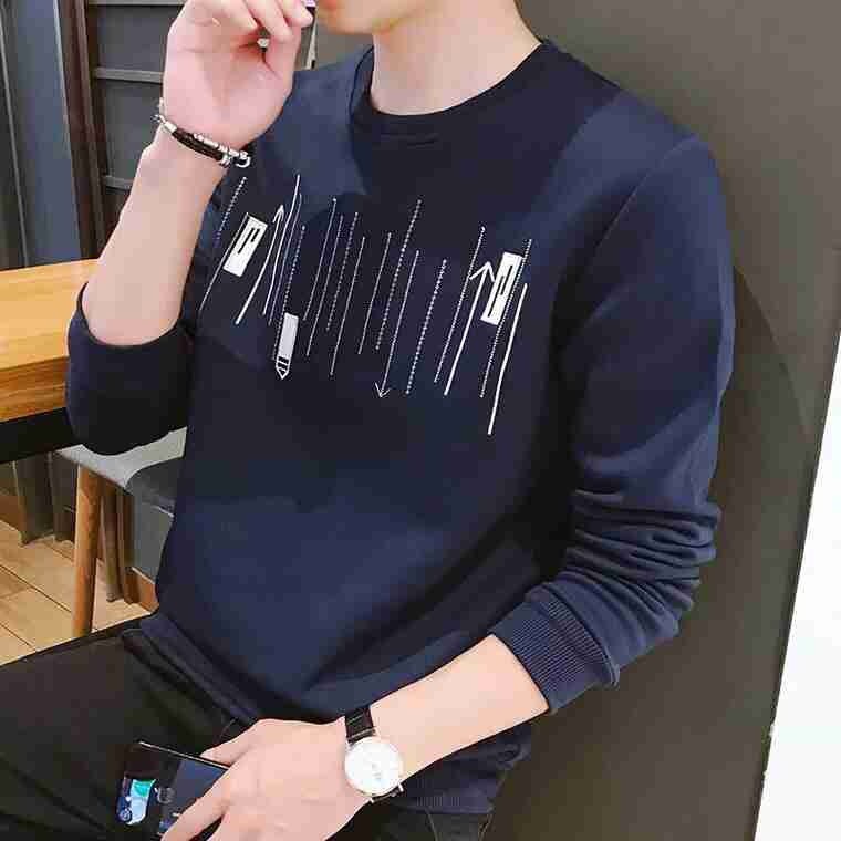 Baju Cowok Lengan Panjang Toonzz Mideo Motif Bordir Terlaris Kaos Distro Keren