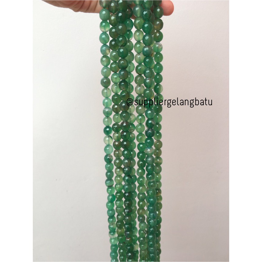 batu giok hijau FACETED BEADS 10mm cutting UKIR gelang kalung green aksesoris fashion gelang kalung