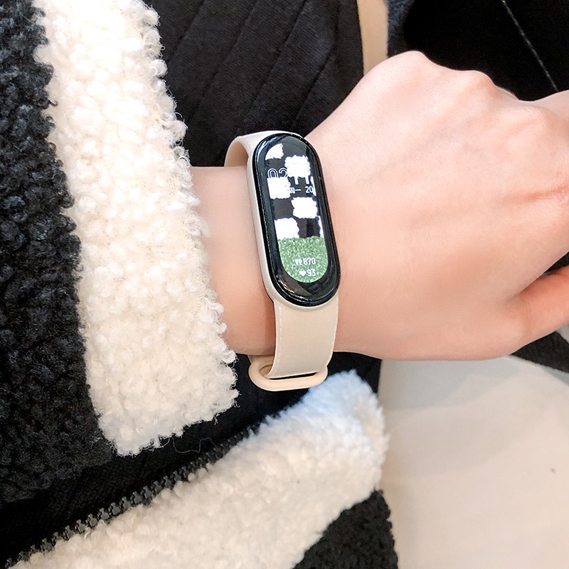 Strap Mi Band 6 5 4 3 Jahit Tali Pengganti Xiaomi Mi Band 6 5 4 3 Jahitan Polos