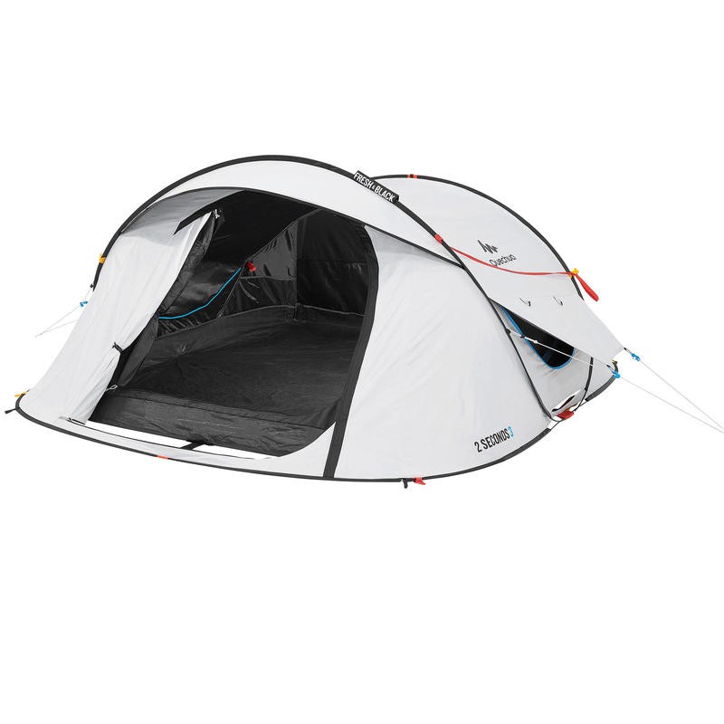 QUECHUA 2 Second 3 Fresh&amp;Black Tenda Tent Camping Untuk 3 Orang