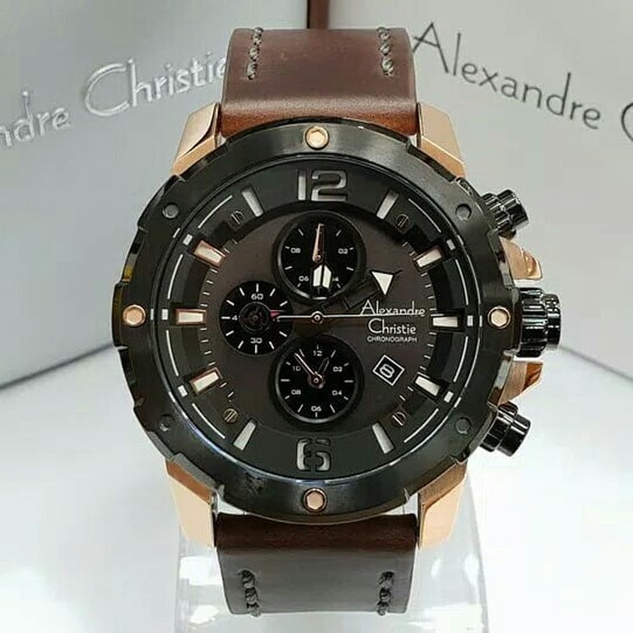 Jam Tangan Pria Alexander Christie  AC6410  Kulit Original