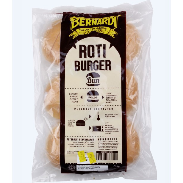 

Bernardi Roti Burger Polos Isi 6 Pcs