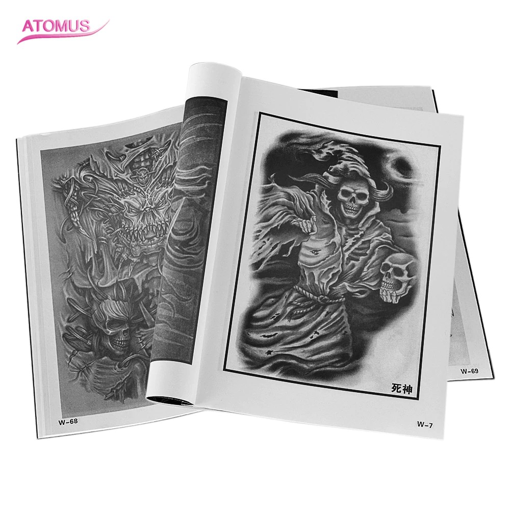 

PRODUK IMPORT Professional Tattoo Flash Magazine Book Sketch Tattoo Design Book Supply Picture