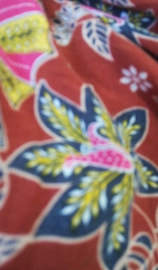 Tunik Santika Cibulan Anggrek Putih Batik Tunic Muslim Kondangan Seragam Kerja Kantoran