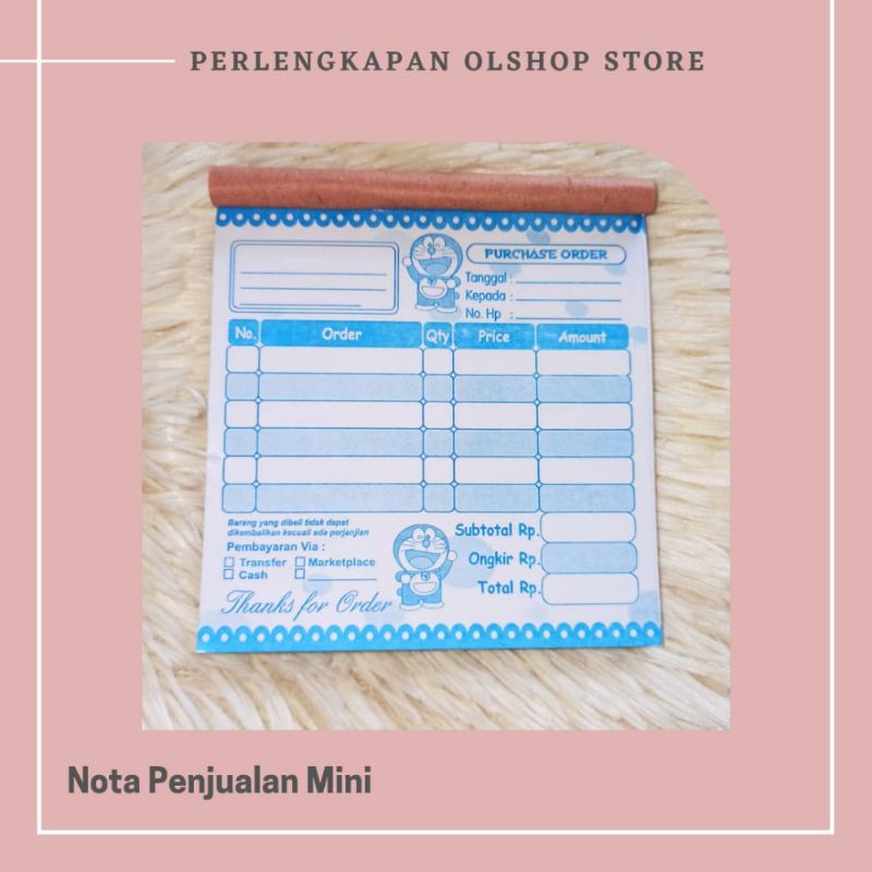 

Nota Murah 1 Ply Tidak Rangkap Isi 100 LembarNota penjualan olshop
