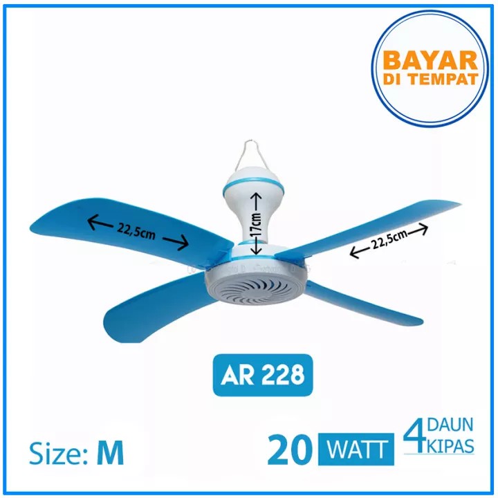 Kipas Angin Gantung Helifan 20W WATT Arashi AR-228 Langit Langit