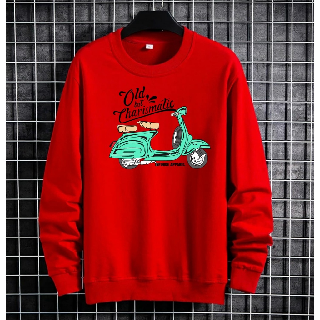 AMOSJKT28.ATASAN LENGAN PANJANG/ATASAN CEWEK COWO'BAJU LENGAN PANJANG/BAJU SWEATER OLD VESPA