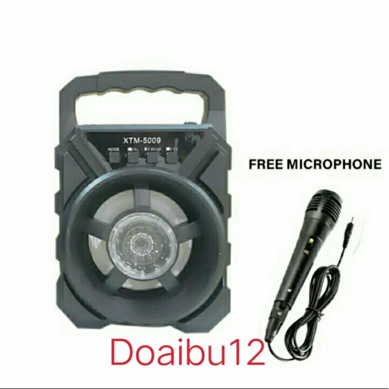 Cod//Bayar ditempat speaker Bluetooth Portable Free mic karaoke